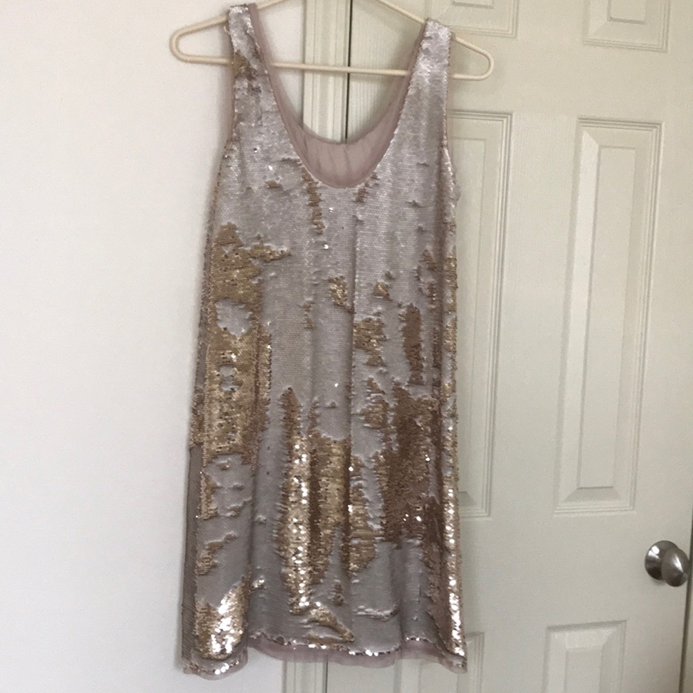 Champagne and Gold sequin dress